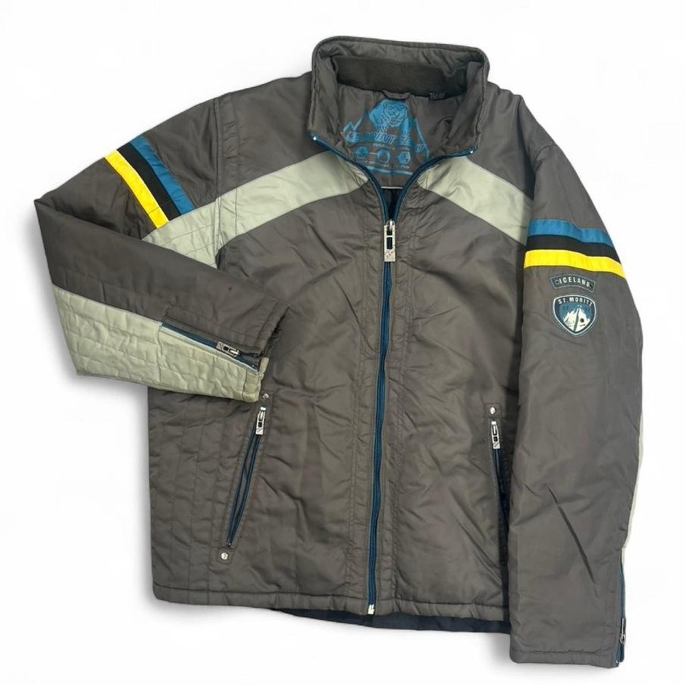 Point Zero Men's Vintage Performance Snow Puffer Jacket in Gray